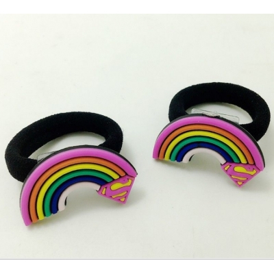 Rainbow Angle's Wings Hair Ties Ponytail Holder Elastic Hair Bands for Kids